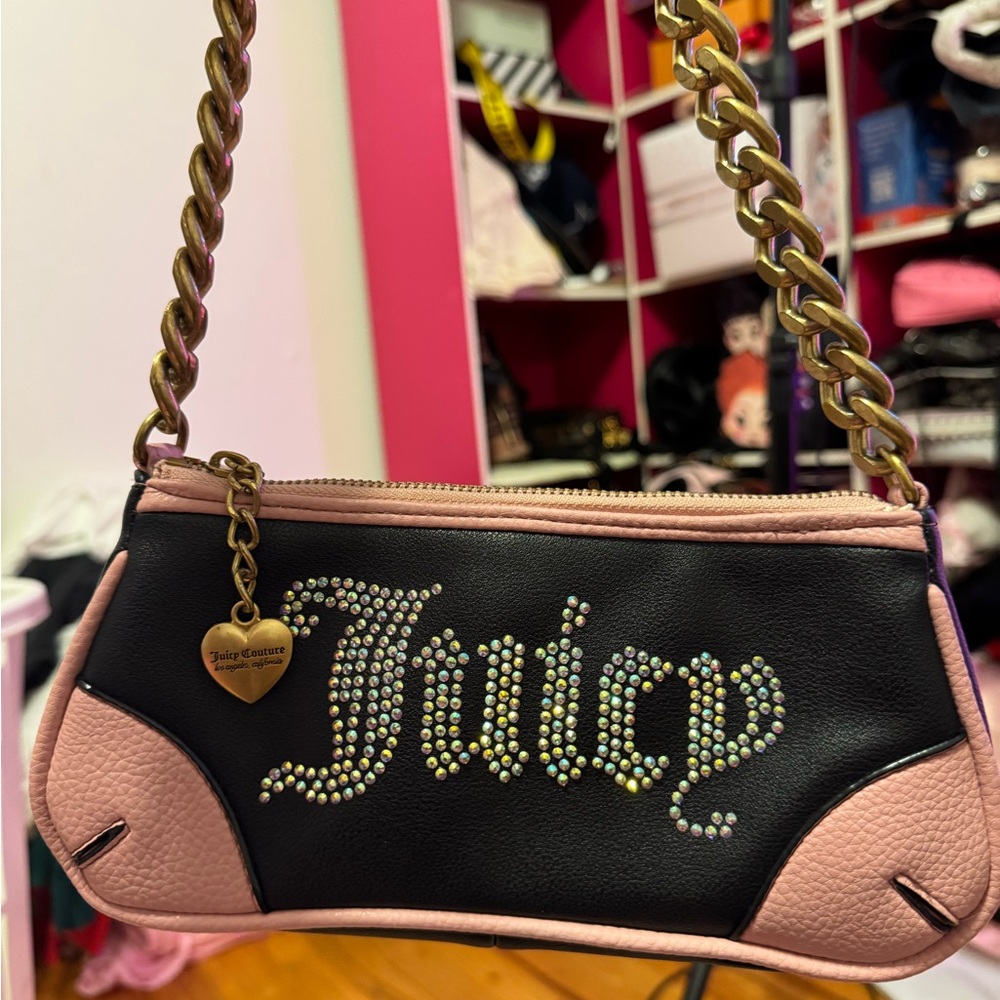 Juicy Couture Black and Pink Women's Bag